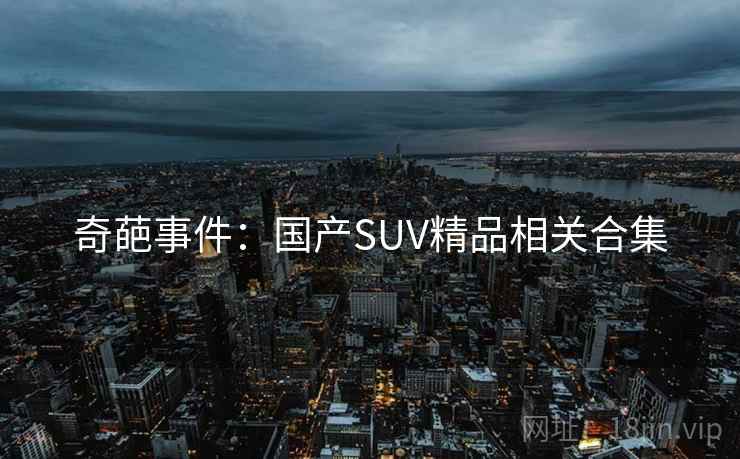 奇葩事件：国产SUV精品相关合集